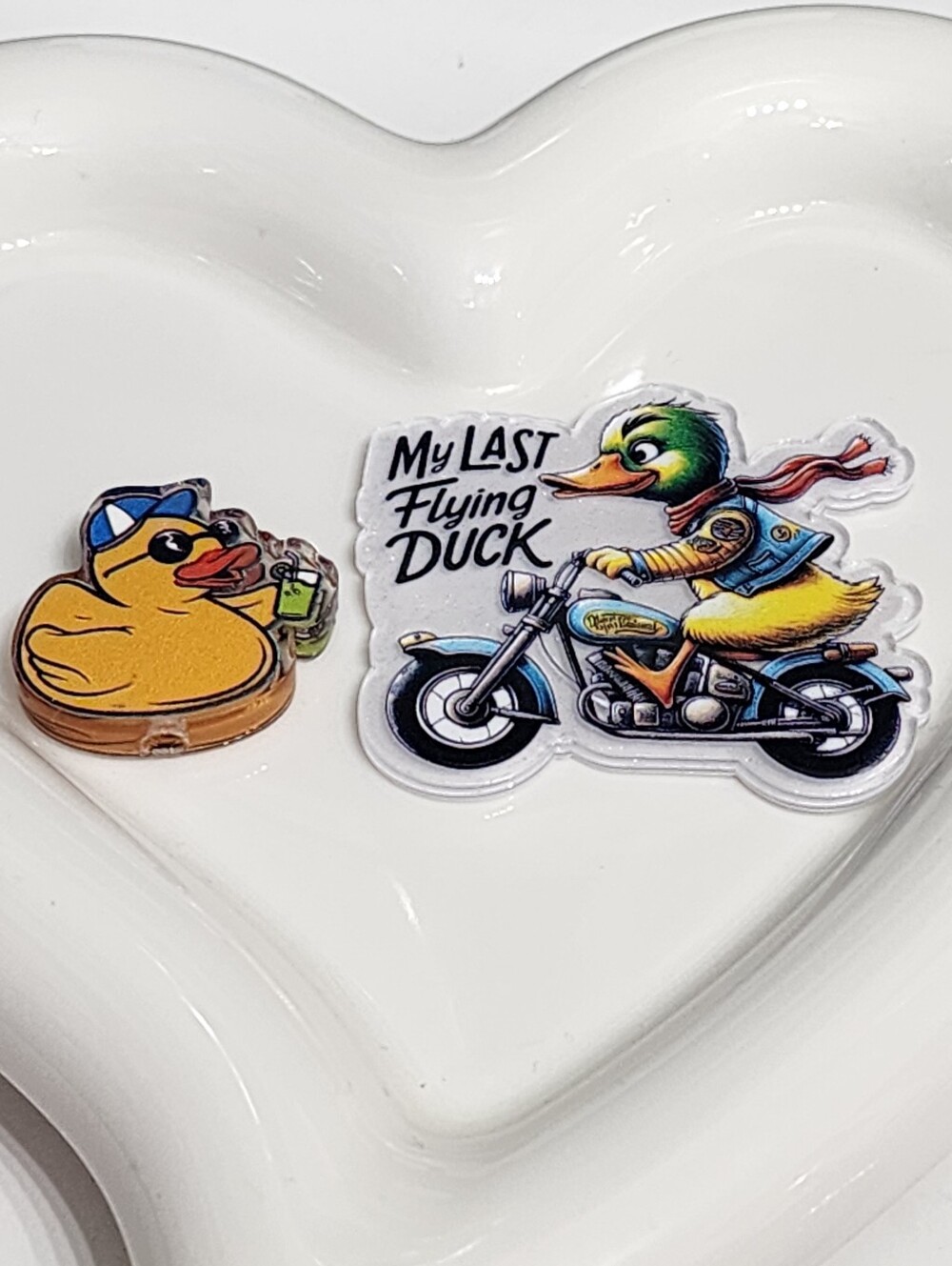 Duck Flatback‎ Focal Bead Badge Flats Crafts Beaded Pen Keychain Phone Chain